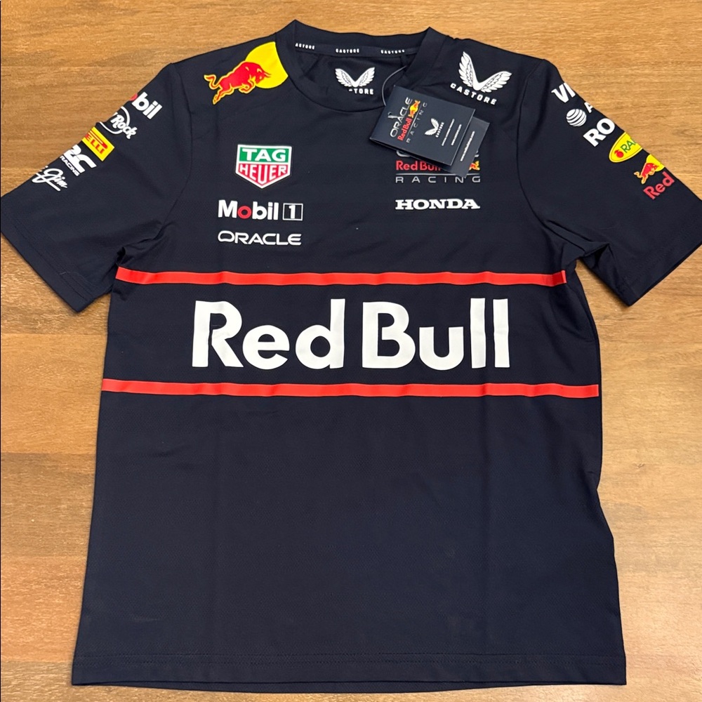 Red Bull Racing Fan Youth M Tee - Navy with Red & White Logos